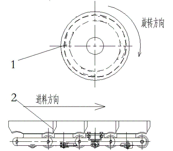 鱗板機撥料打散裝置